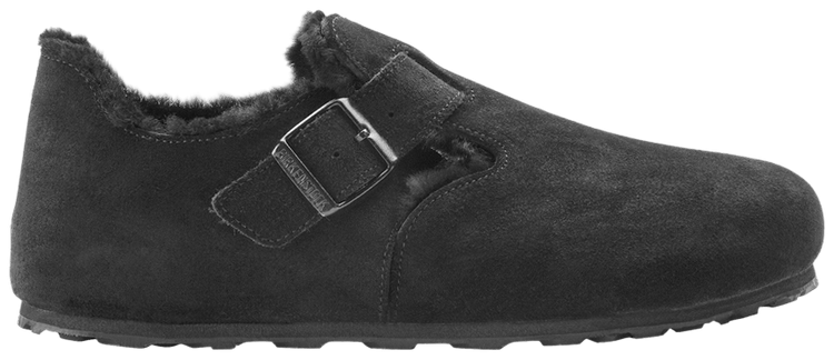 Birkenstock London Shearling Suede Leather Black