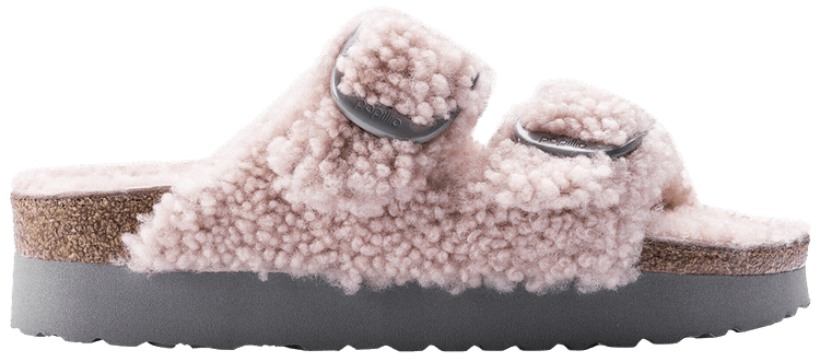 Birkenstock Arizona Big Buckle Shearling Narrow Teddy Crystal Rose