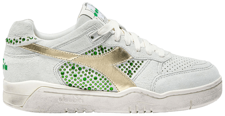 Diadora Wmns B560 Studs   White Emerald Green