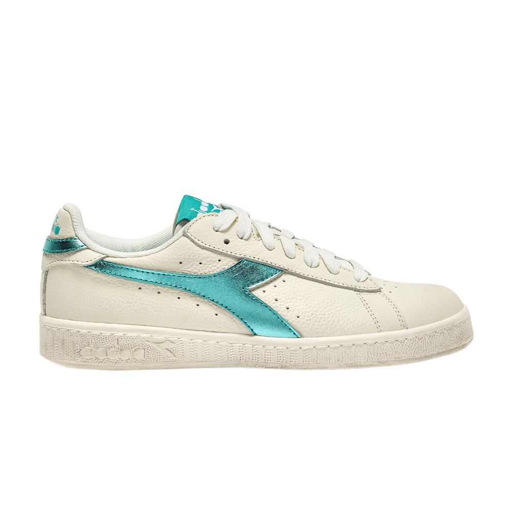 Pre-owned Diadora Wmns Game L Low Waxed Metal 'sky Blue Turquoise' | Cream | Women's Size 8 In White