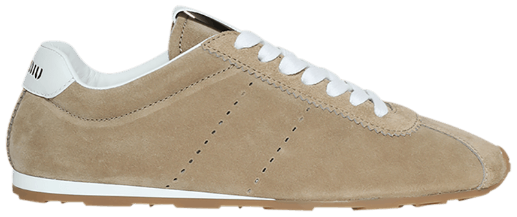 Miu Miu Wmns Plume Suede Sneaker Desert Beige