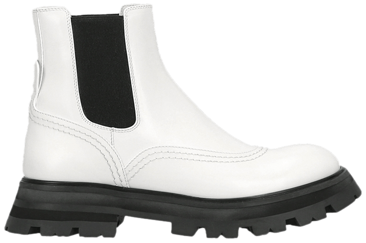 Alexander McQueen Wmns Wander Chelsea Boot White Black