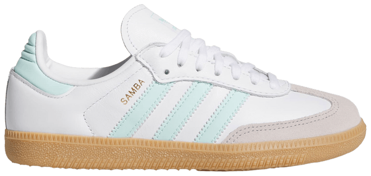 Adidas Samba OG J White Semi Flash Aqua