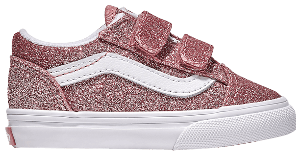 Vans Old Skool V Toddler Rose Gold Glitter
