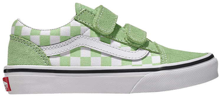 Vans Old Skool V Kids Checkerboard   Pistachio Green