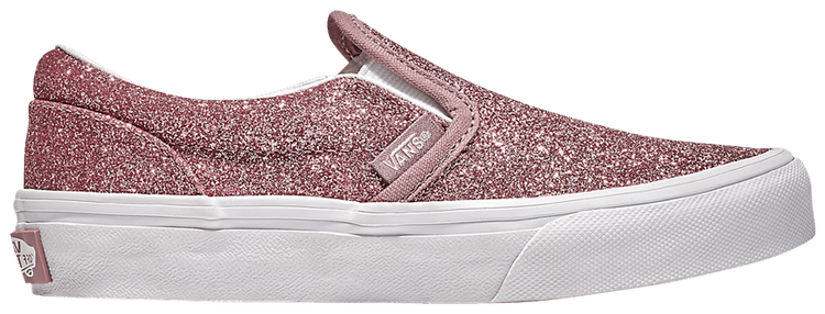 Vans Classic Slip On Kids Rose Gold Glitter