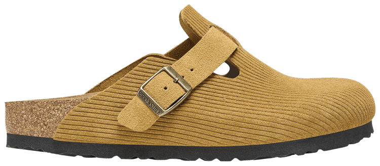 Birkenstock Boston Suede Embossed Corduroy Narrow Cork Brown