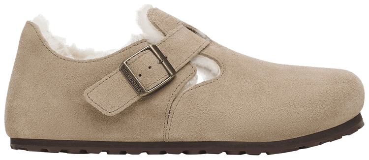 Birkenstock London Shearling Suede Leather Taupe