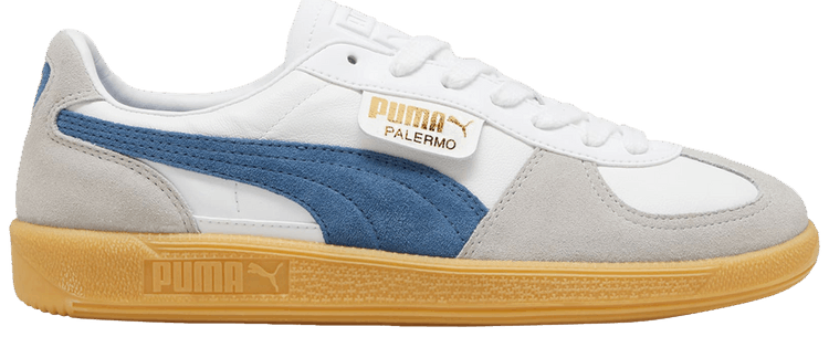 Puma Palermo Leather White Blue Horizon Gum