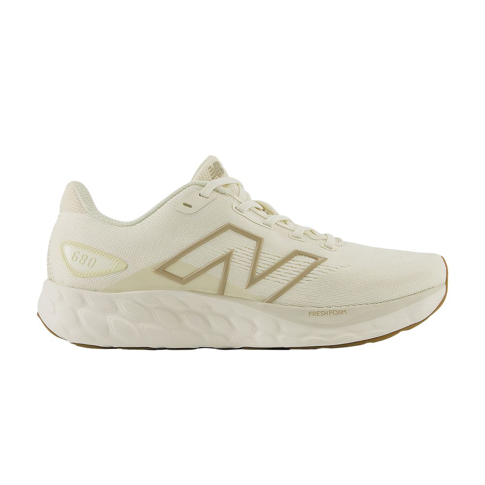 Pre-owned New Balance Wmns Fresh Foam 680v8 Wide 'angora Linen' | Cream | Women's Size 9 In White