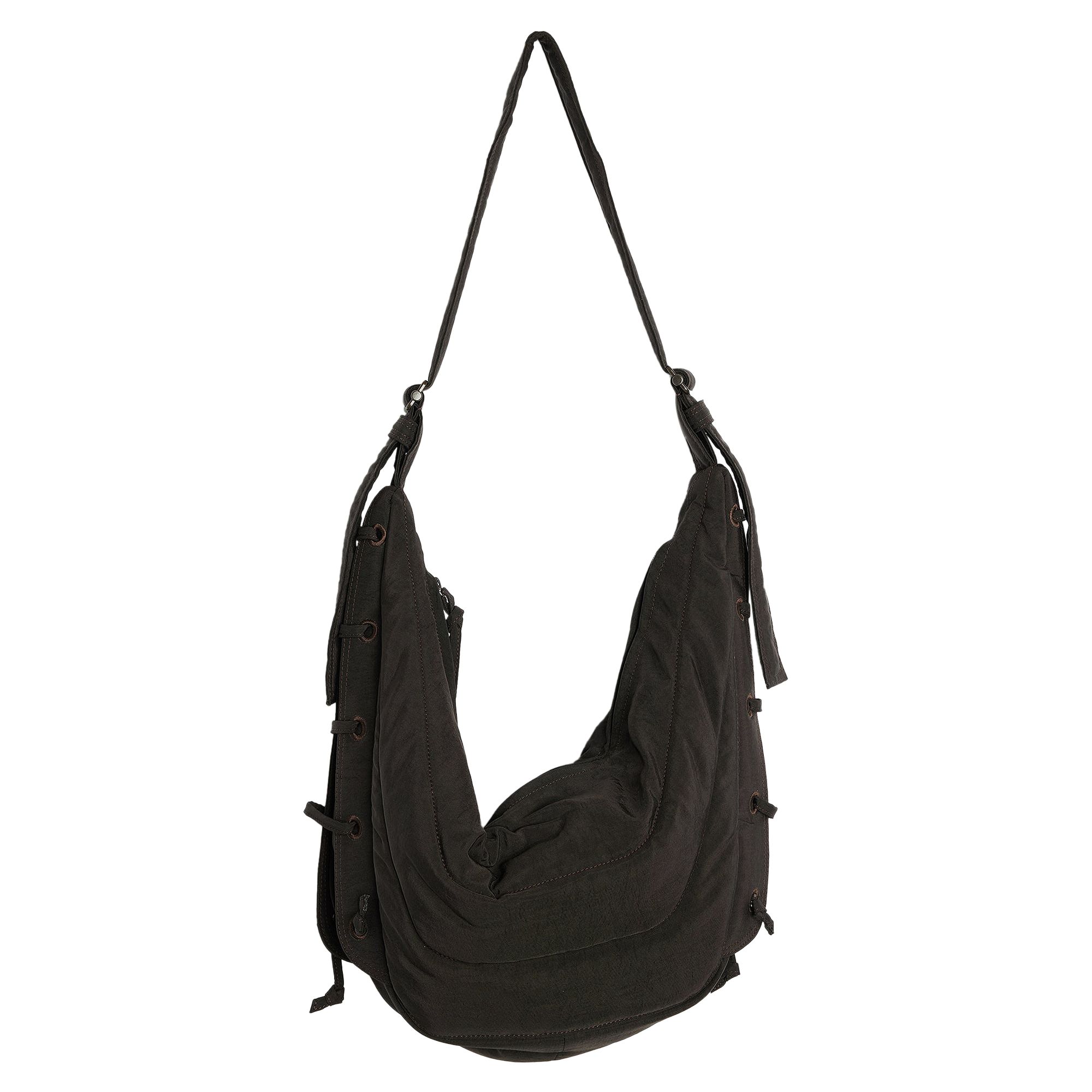 LEMAIRE LEMAIRE MEDIUM SOFT GAME BAG 'DARK CHOCOLATE'