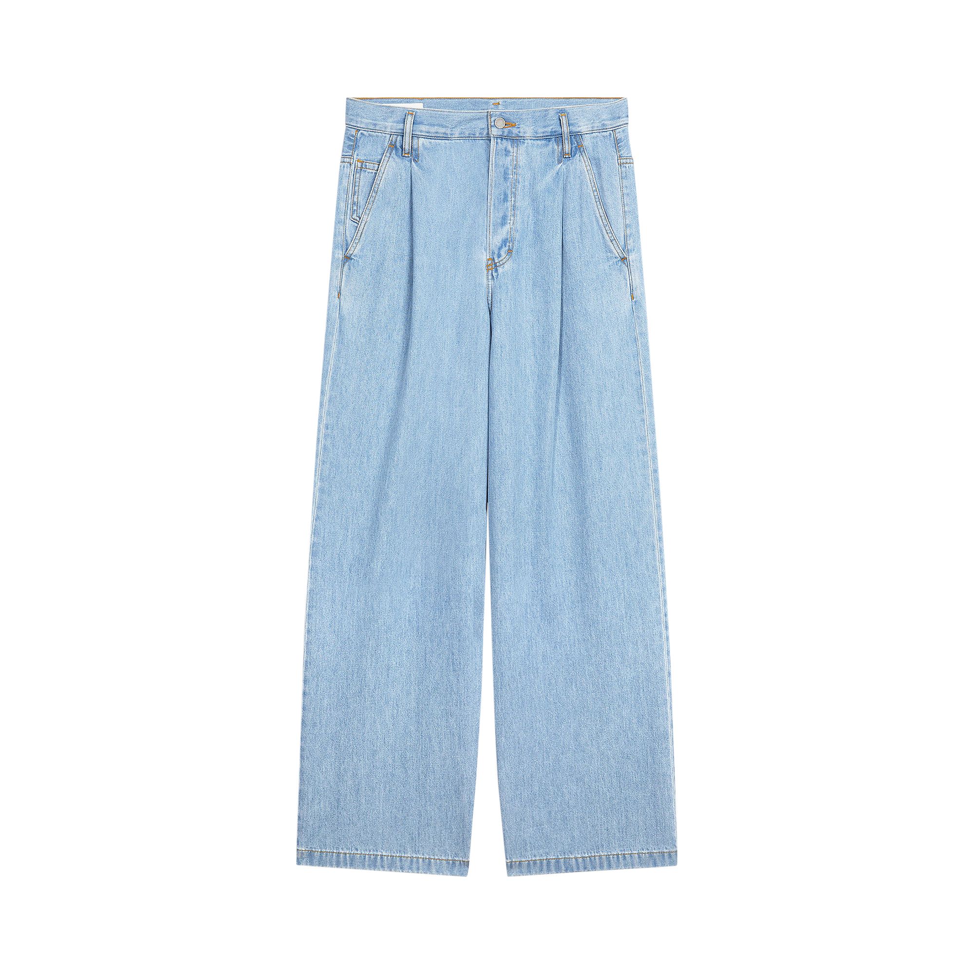 Pre-owned Dries Van Noten Loose Fit Penning Denim Pant 'light Blue' | Men's Size 34