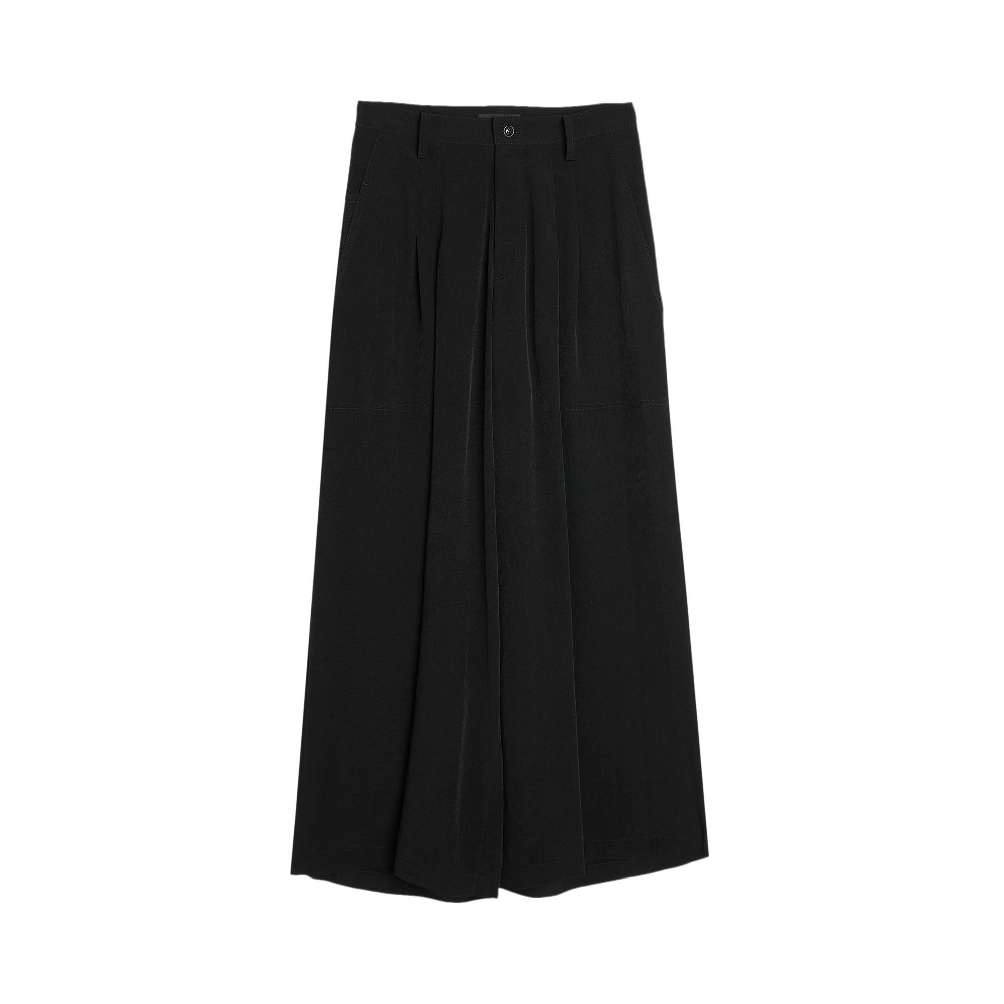Pre-owned Y's U-doube Tucked Wide Pant 'black' | Women's Size 2