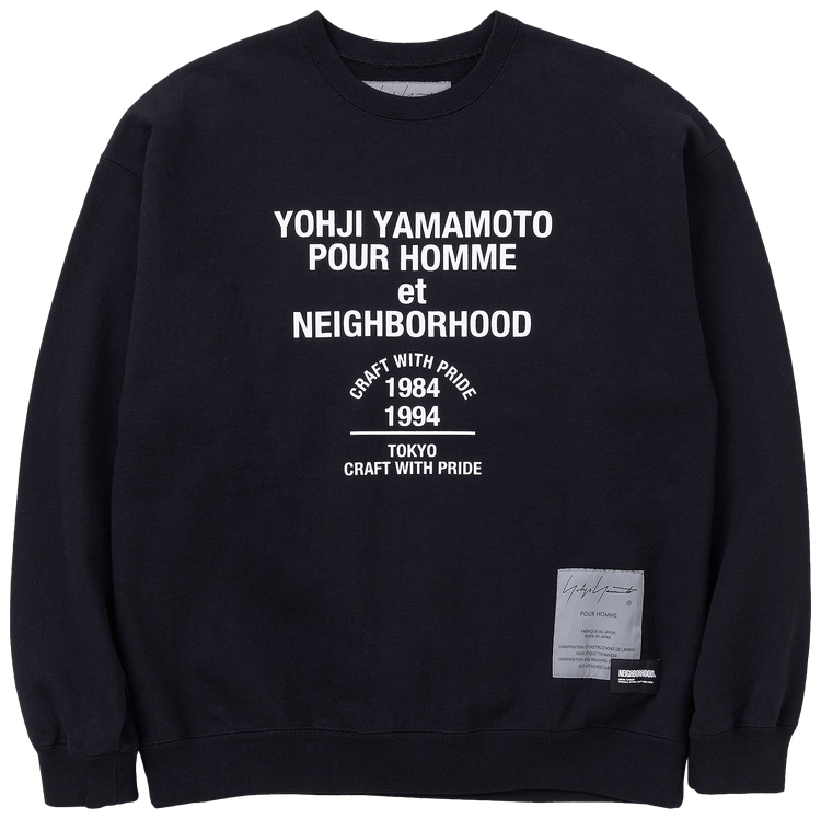Buy Yohji Yamamoto Pour Homme x Neighborhood Sweatshirt 'Black' - HP T88  995 2 | GOAT