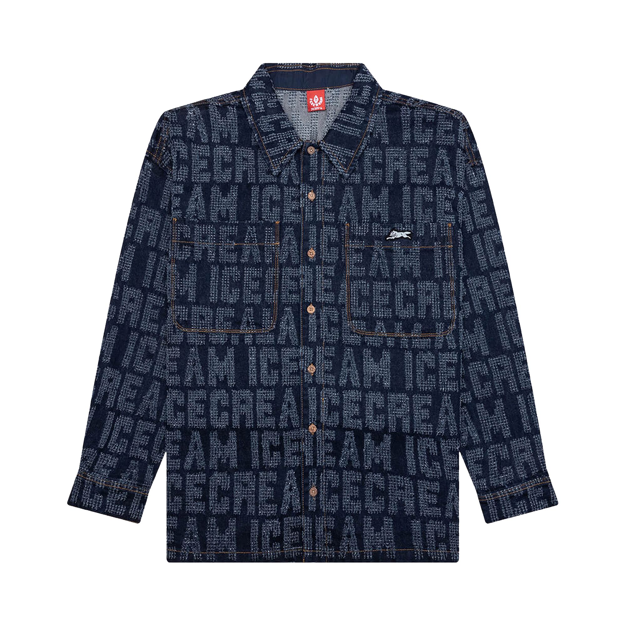 Pre-owned Icecream Oversized Echo Long-sleeve Shirt 'blue Moon' | Men's Size M
