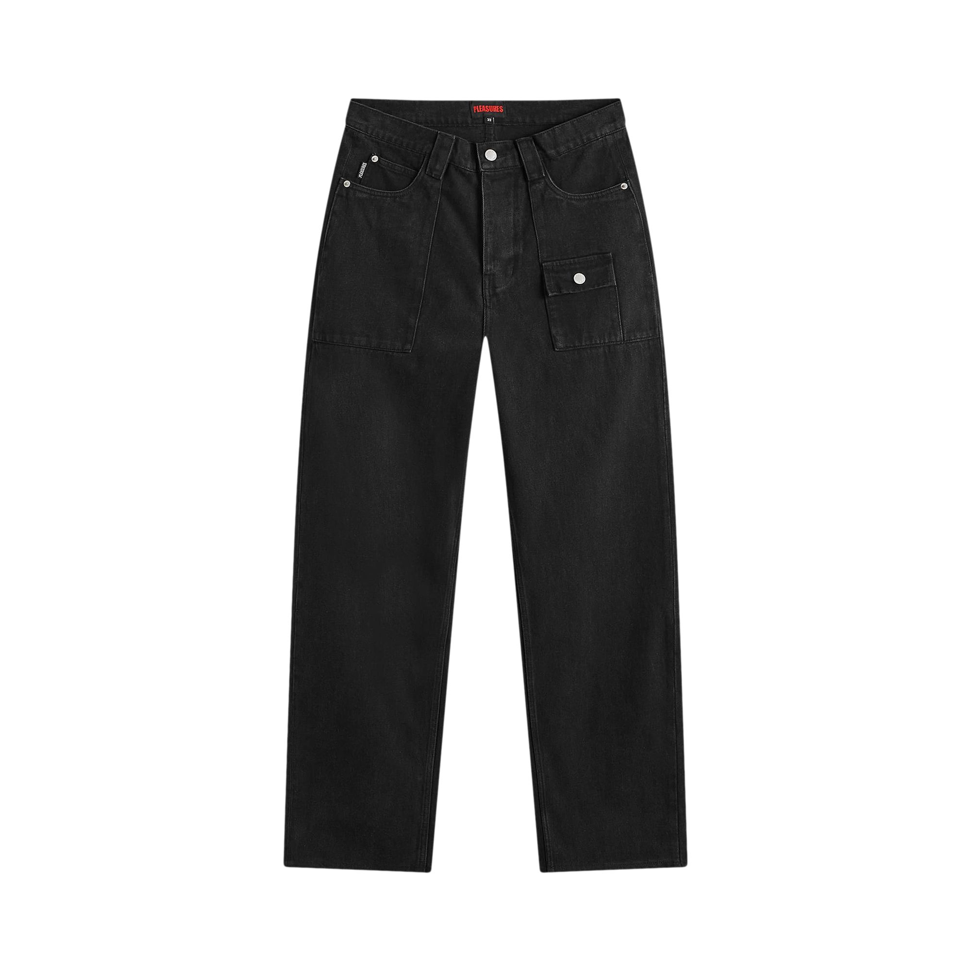 Pre-owned Pleasures Grind Baggy Jeans 'black' | Men's Size 32