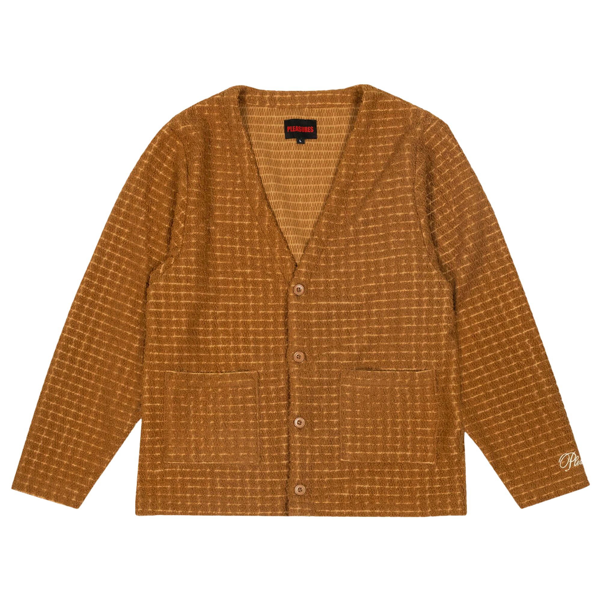 Pre-owned Pleasures Boredom Cardigan 'brown' | Men's Size M