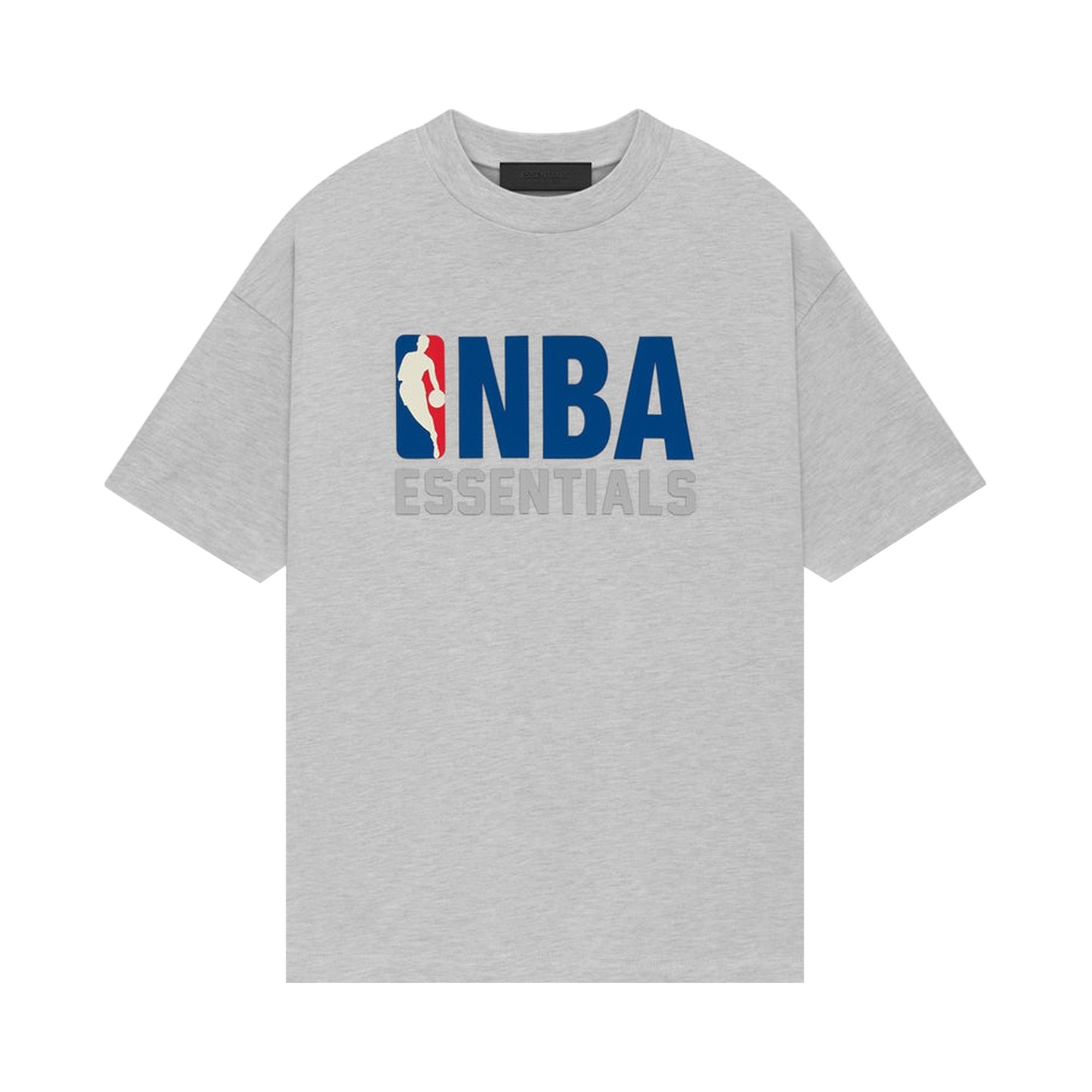 Pre-owned Essentials Fear Of God  X Nba Tee 'light Heather' In Gray
