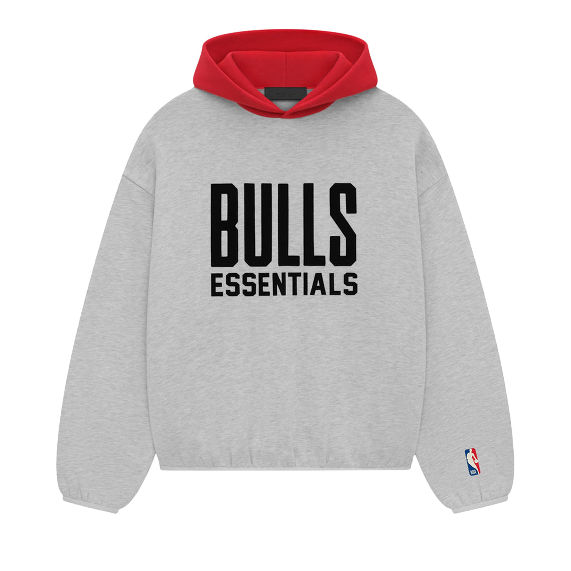 Pre-owned Essentials Fear Of God  X Nba Bulls Hoodie 'light Heather' In Gray