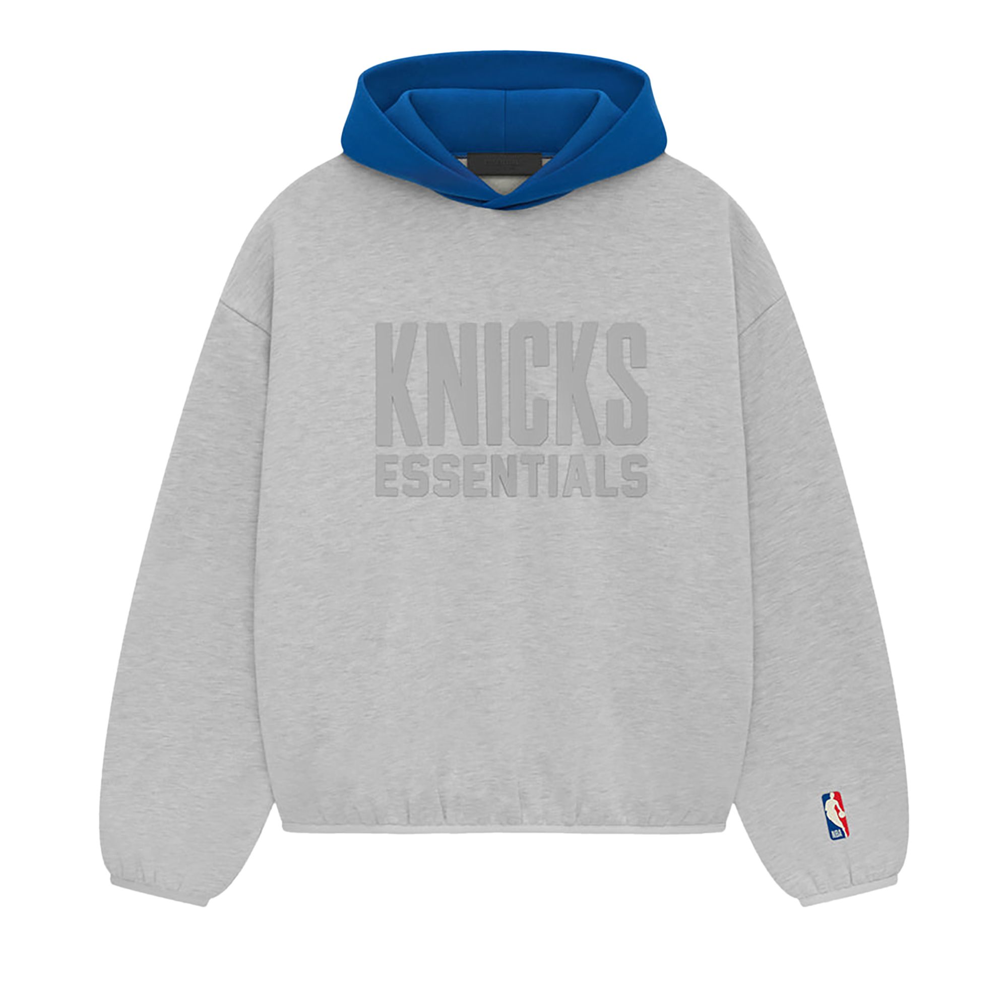 Pre-owned Essentials Fear Of God  X Nba Knicks Hoodie 'light Heather' In Gray