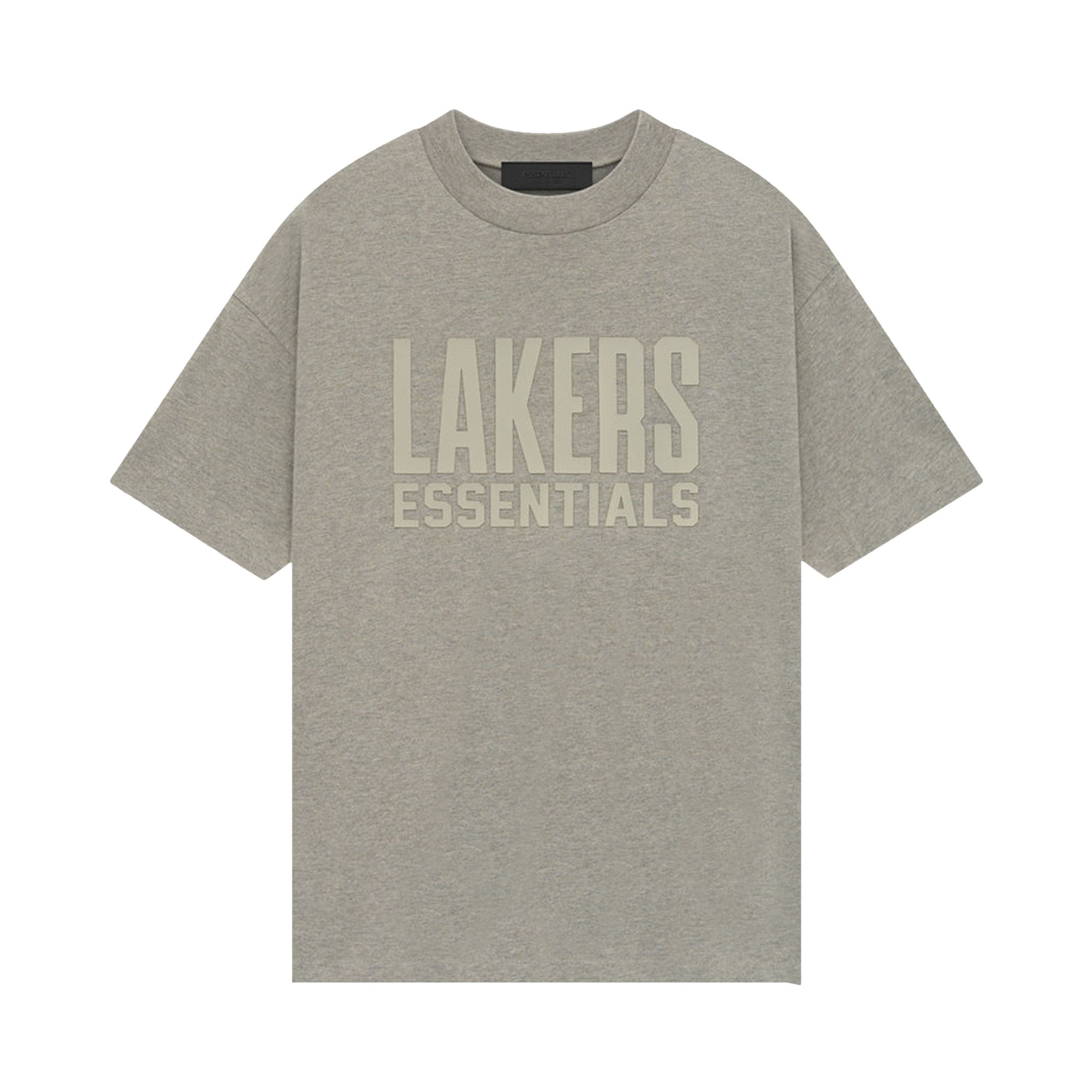 Pre-owned Essentials Fear Of God X Nba Lakers Tee 'warm Heather' In Gray