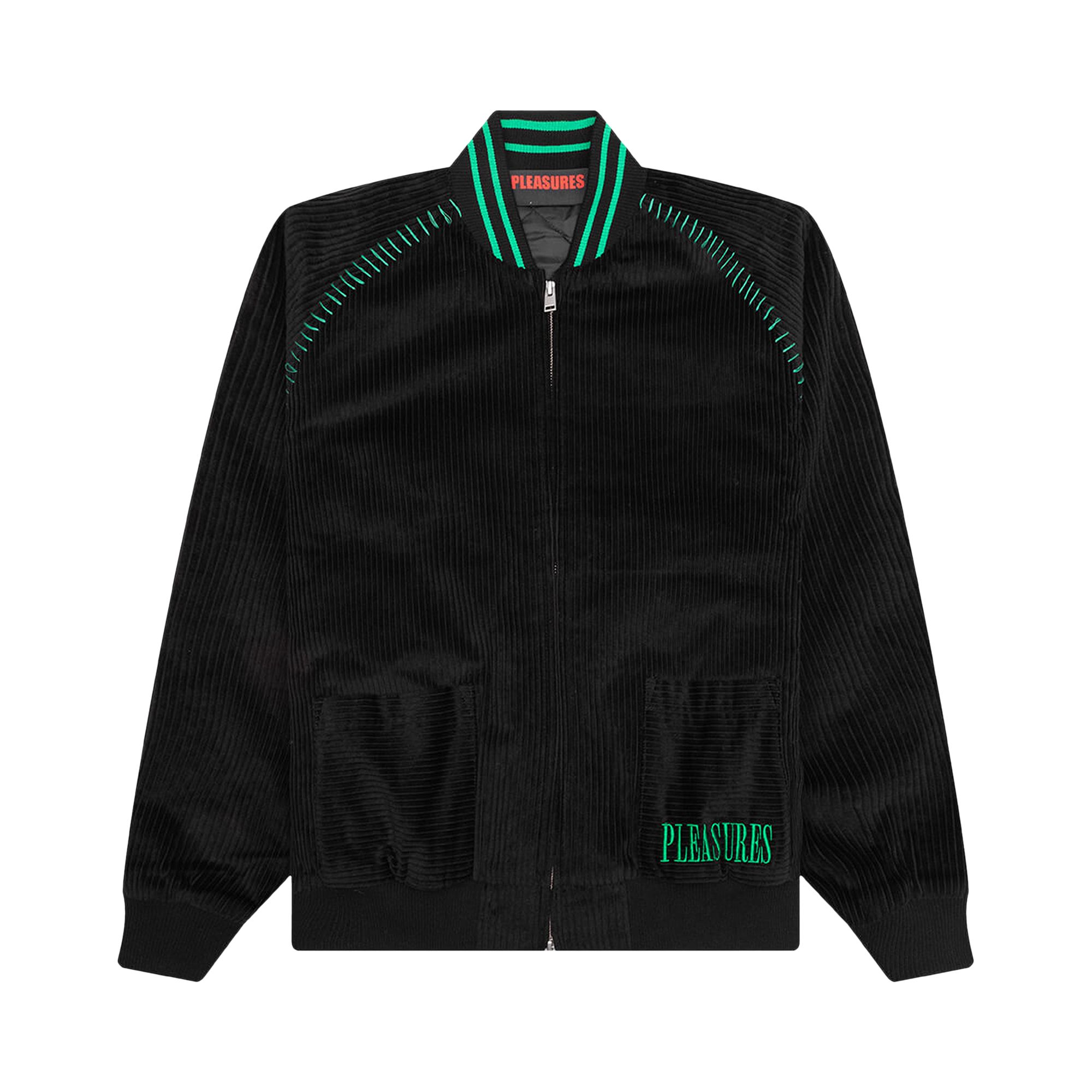 Pre-owned Pleasures Strikeout Cord Jacket 'black' | Men's Size M