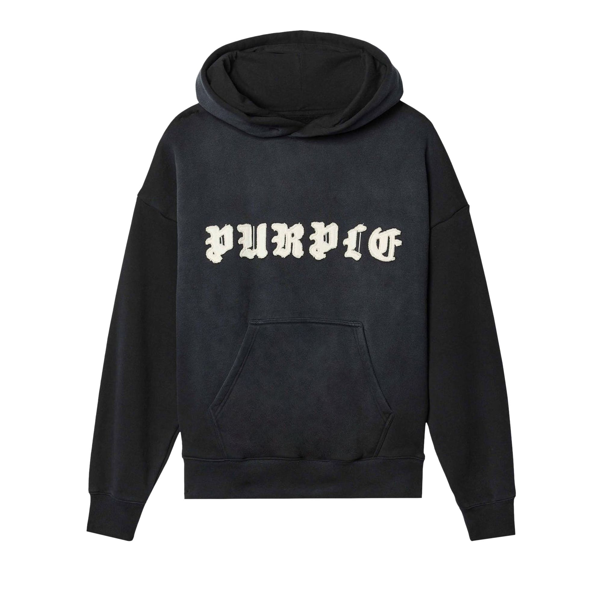 Pre-owned Purple Brand Gothic Appliqué Hoodie 'black' | Men's Size M