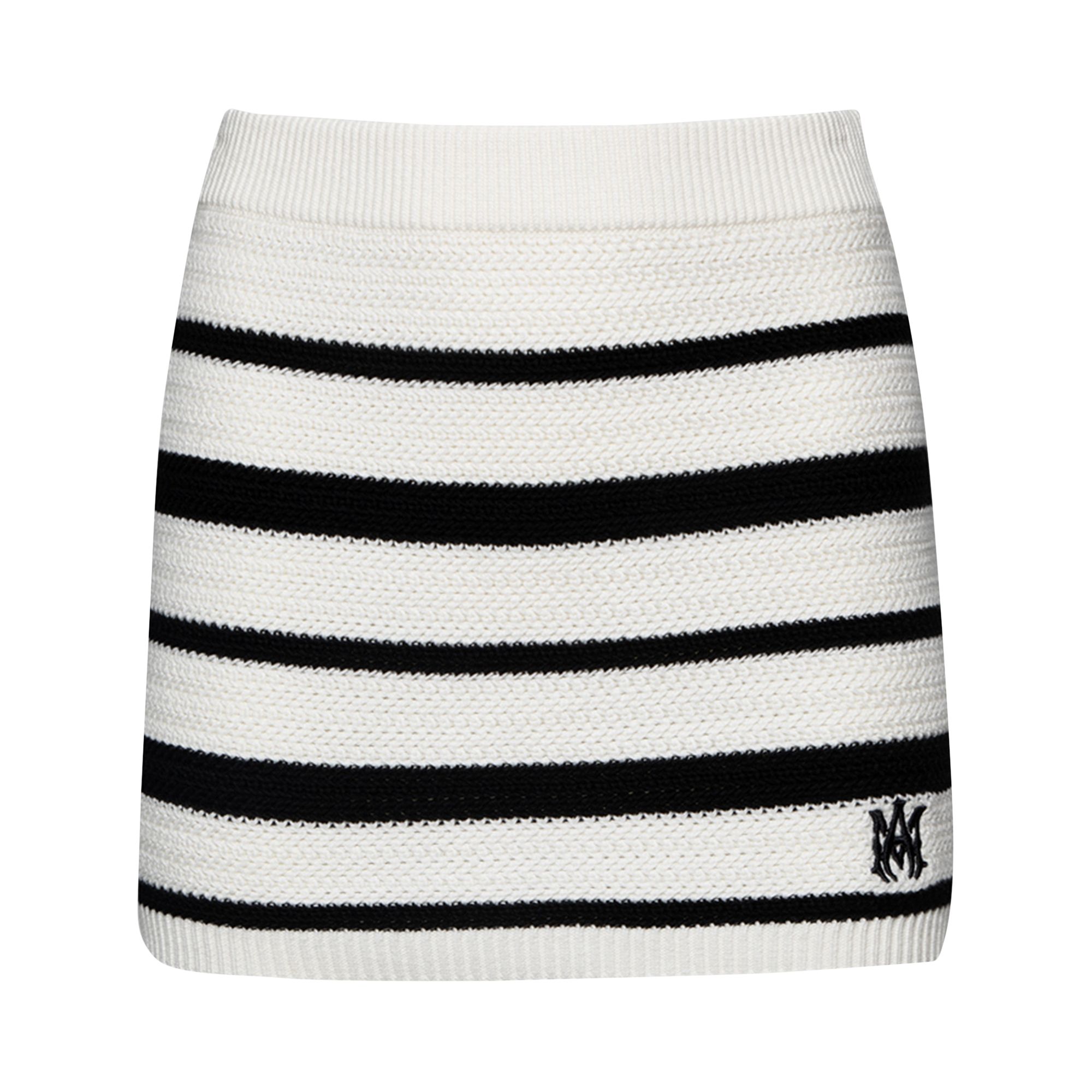 Pre-owned Amiri Ma Striped Mini Skirt 'black/alabaster' | Women's Size M