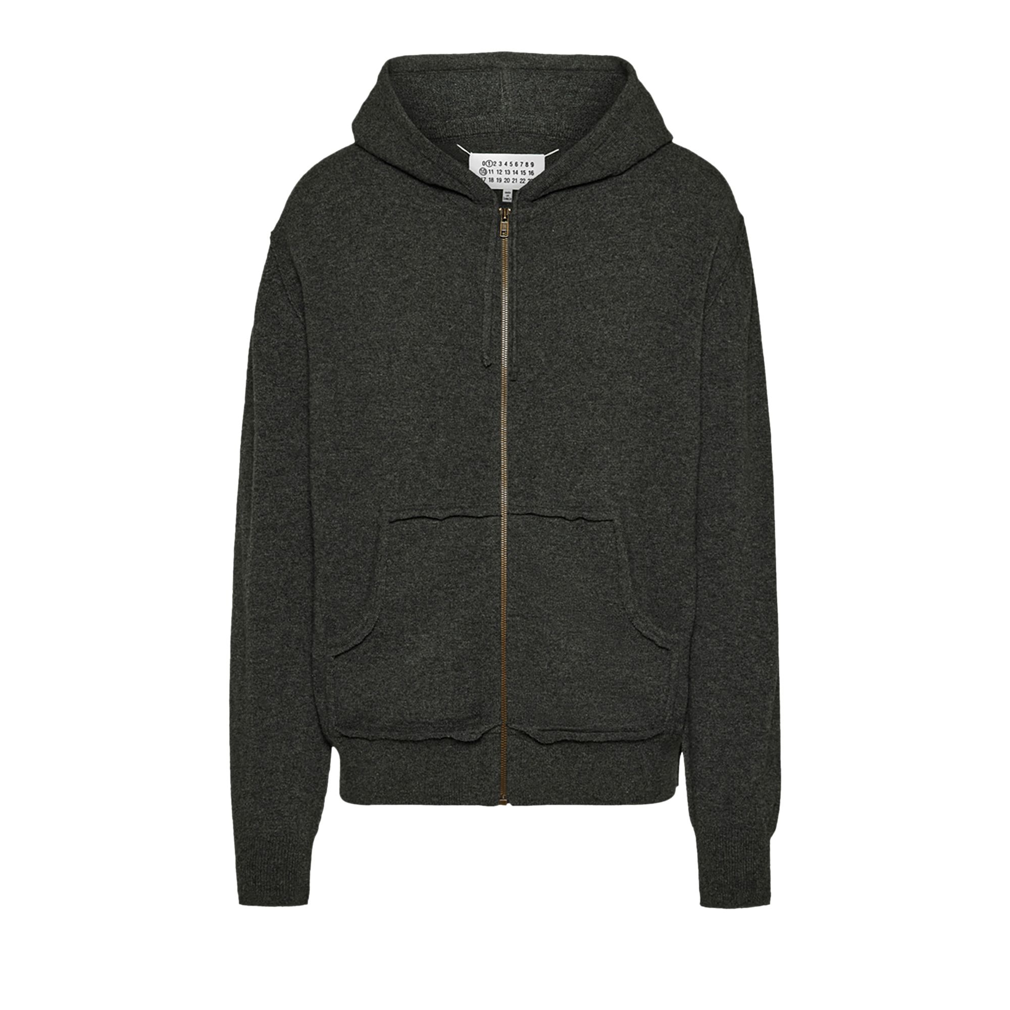 Pre-owned Maison Margiela Zipped Hoodie 'dark Grey' | Men's Size L In Gray