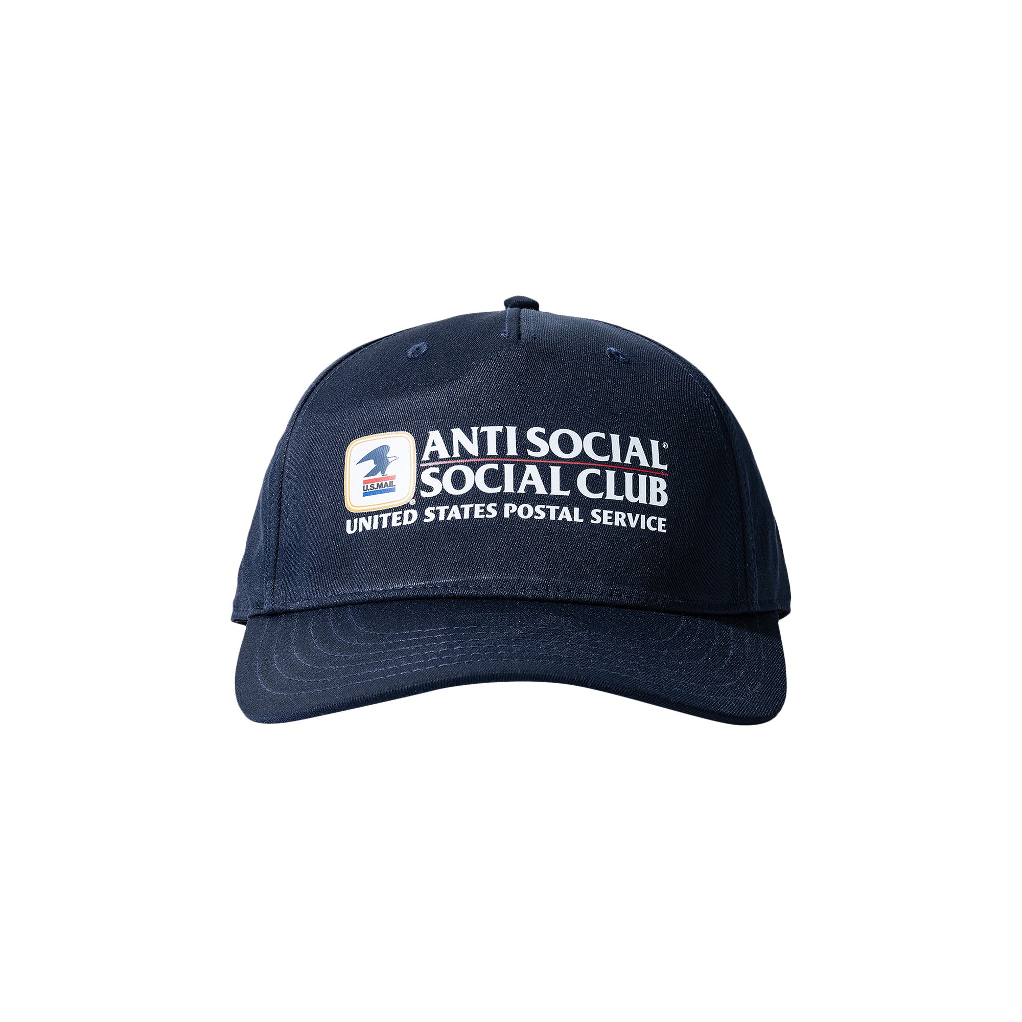 Pre-owned Anti Social Social Club X Usps Priority Hat 'blue' | Men's Size Onesize