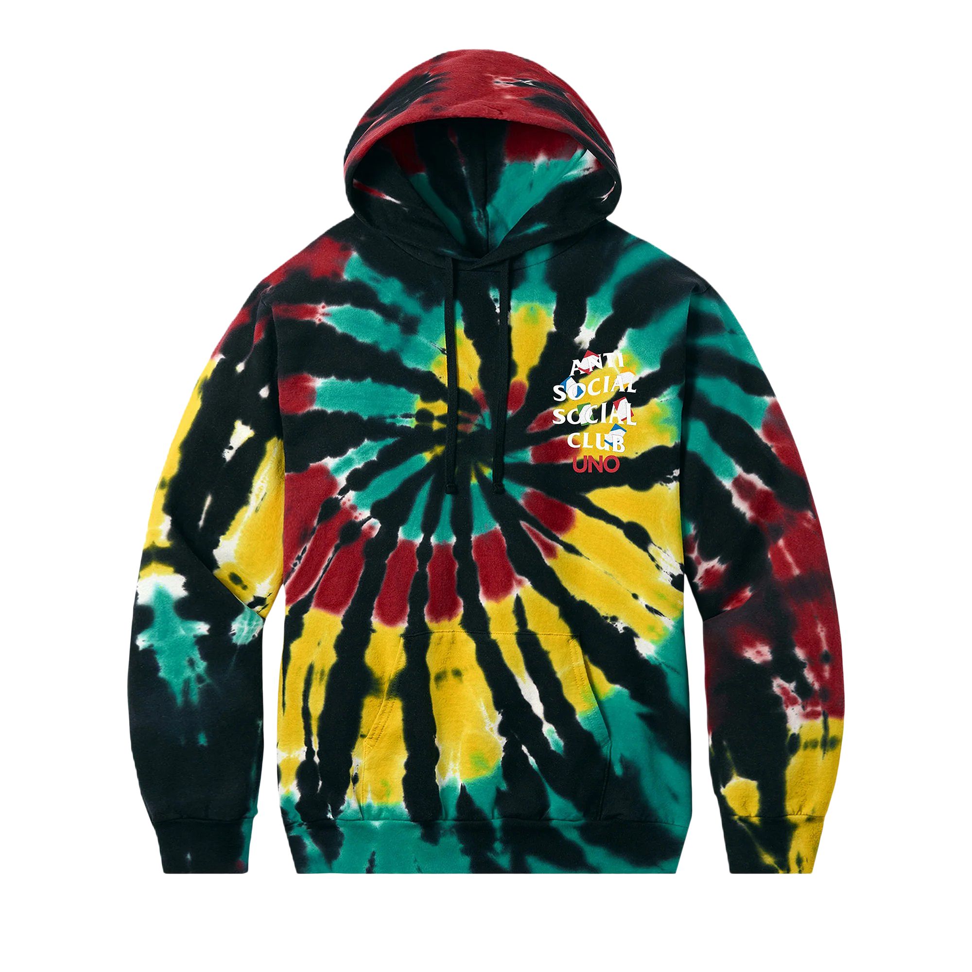 Pre-owned Anti Social Social Club X Uno Draw Two Hoodie 'island Spiral' | Multi-color | Men's Size S