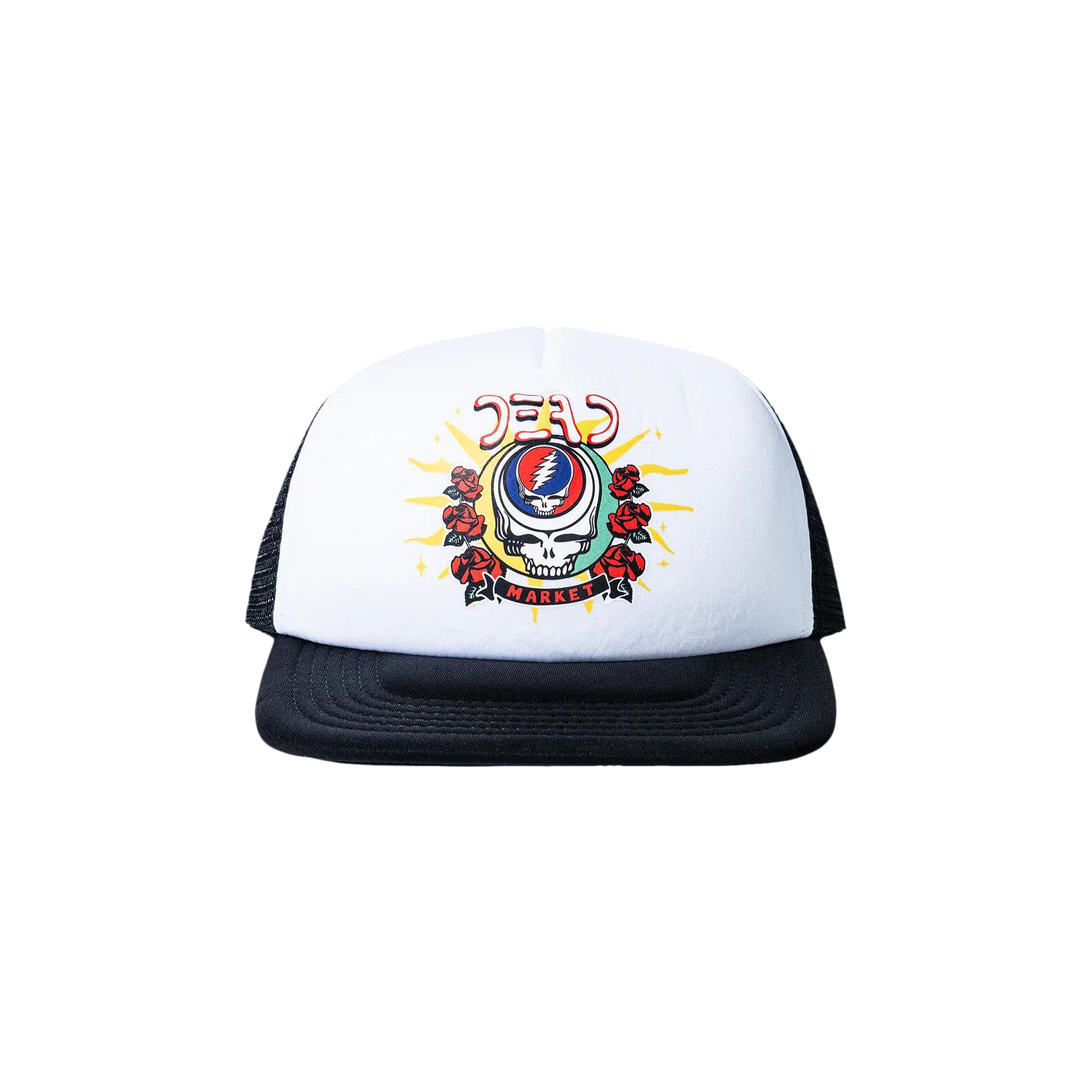 Pre-owned Market X Grateful Dead Solar Flare Trucker Hat 'black' | Men's Size Onesize