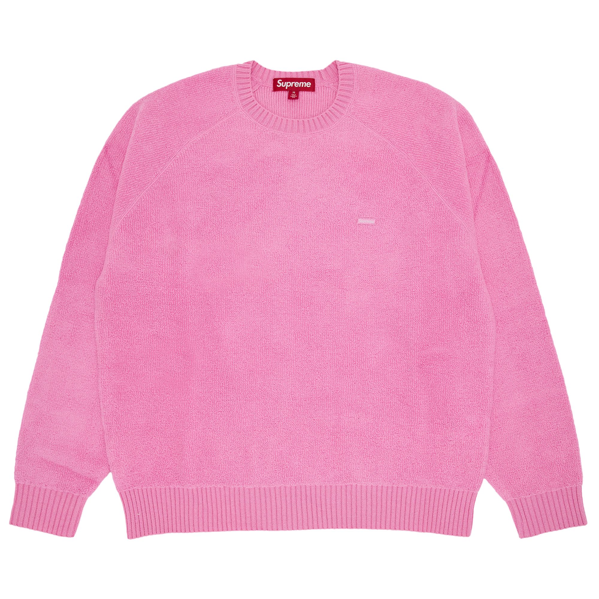 Pre-owned Supreme Terry Small Box Sweater 'pink' | Men's Size L