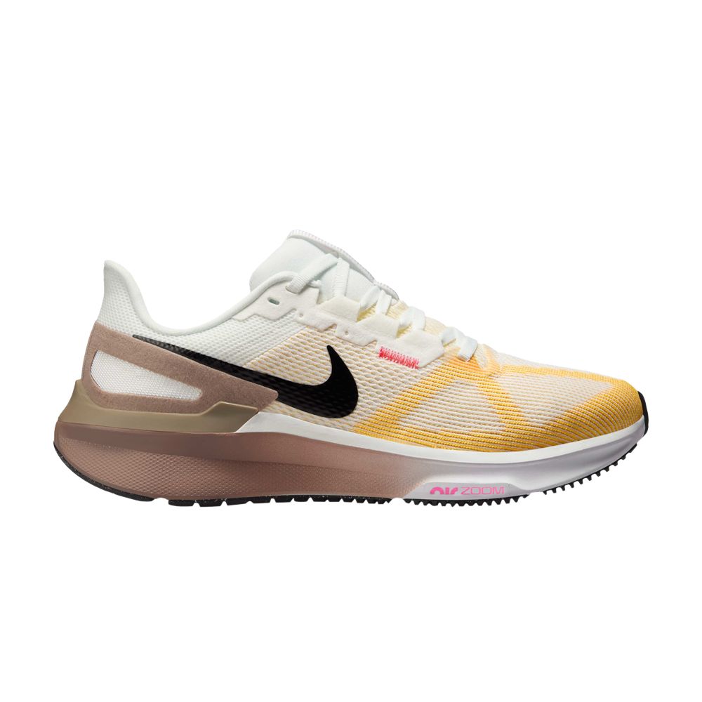 Pre-owned Nike Wmns Air Zoom Structure 25 'mink Brown Varsity Maize' | Cream | Women's Size 9.5