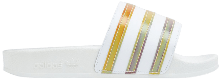 Adidas Adilette Slide J White Multi Color