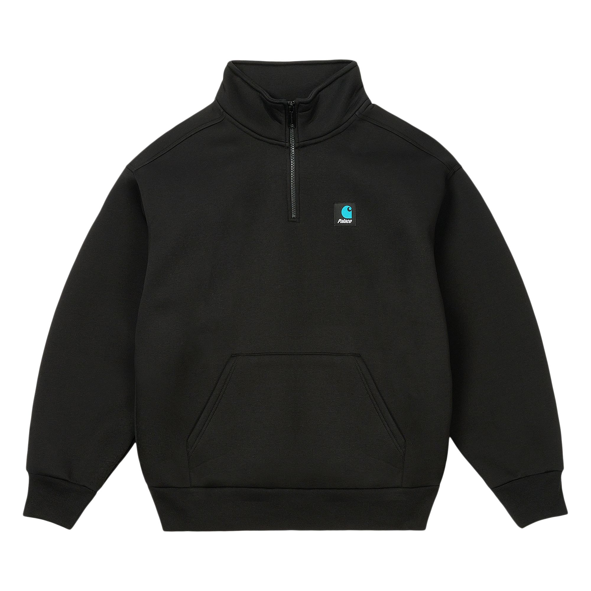 Pre-owned Palace X Carhartt Wip Carlux 1/2 Zip Sweatshirt 'black' | Men's Size Xl