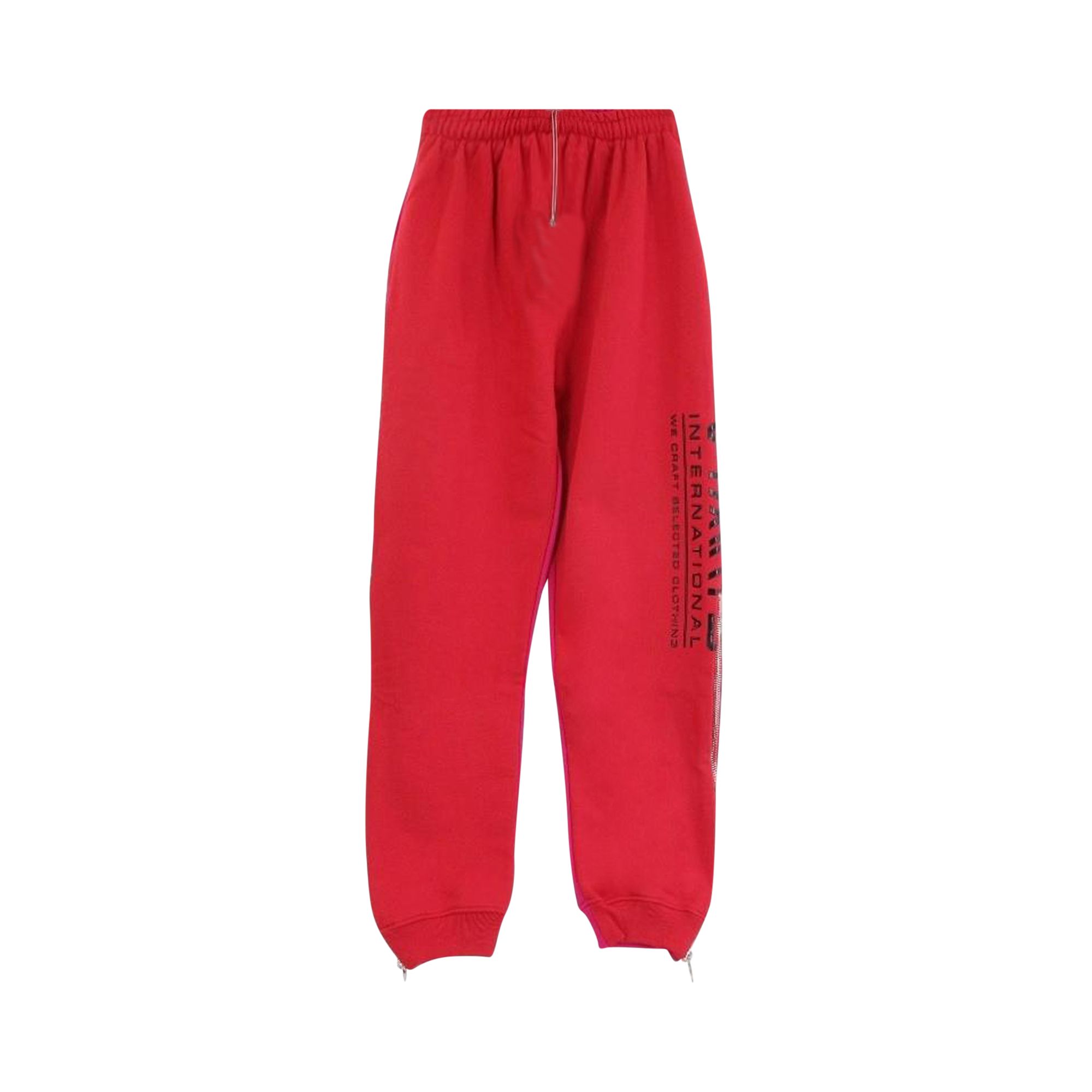 Pre-owned Vtmnts International Printed Sweatpants 'hot Pink/red' | Men's Size L