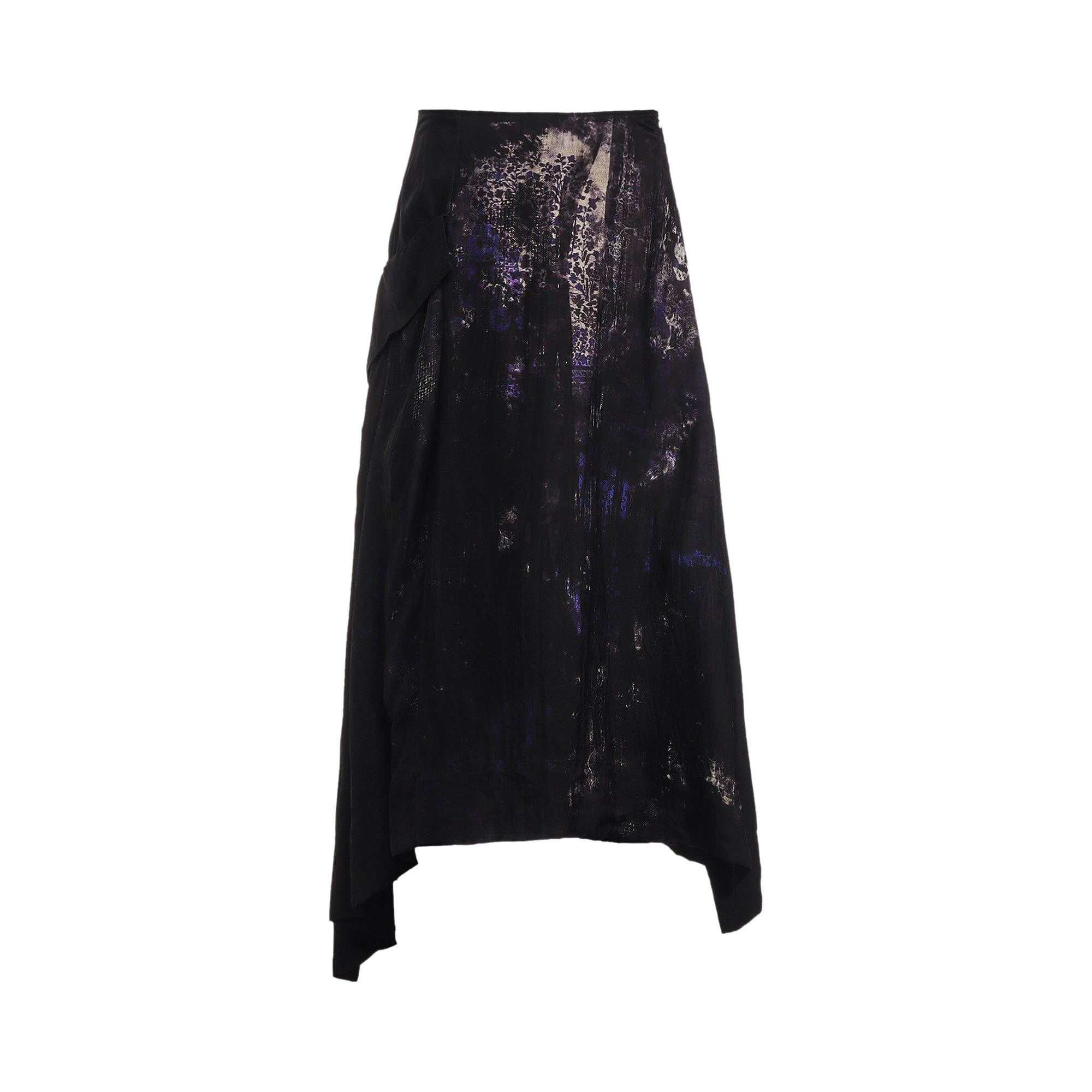 Pre-owned Y's Cut Off Pocket Skirt 'blue' | Black | Women's Size 1