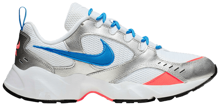 Nike Air Heights Metallic Platinum Crimson Blue