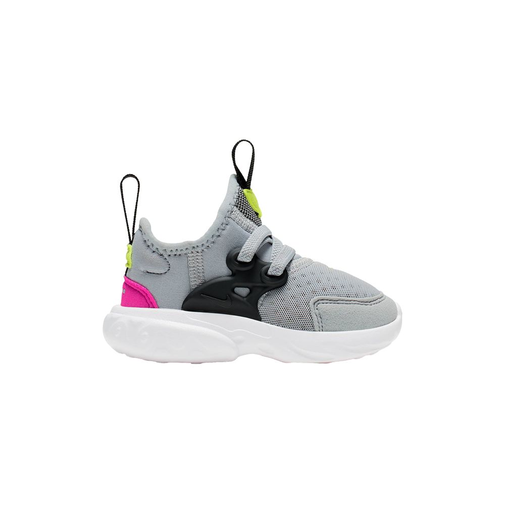 Pre-owned Nike React Presto Td 'wolf Grey Rush Pink' | Infant Size 5 In Gray