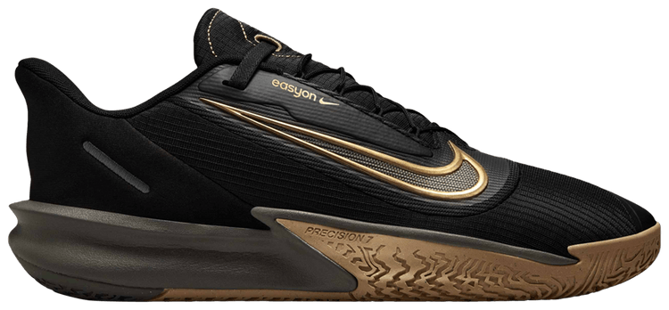 Nike Precision 7 EasyOn Black Metallic Gold Gum