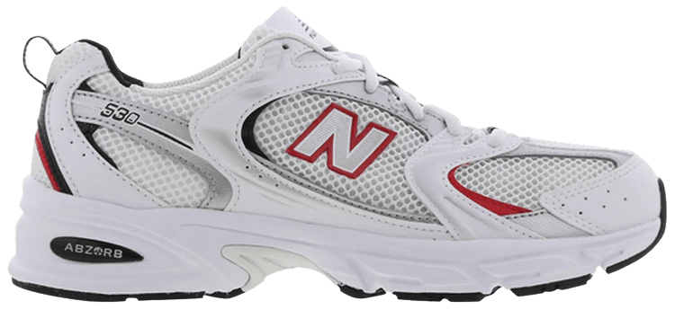 New Balance 530 White Silver Red