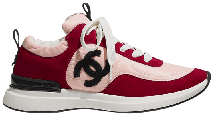 Chanel Suede Calfskin Sneaker Red Pink