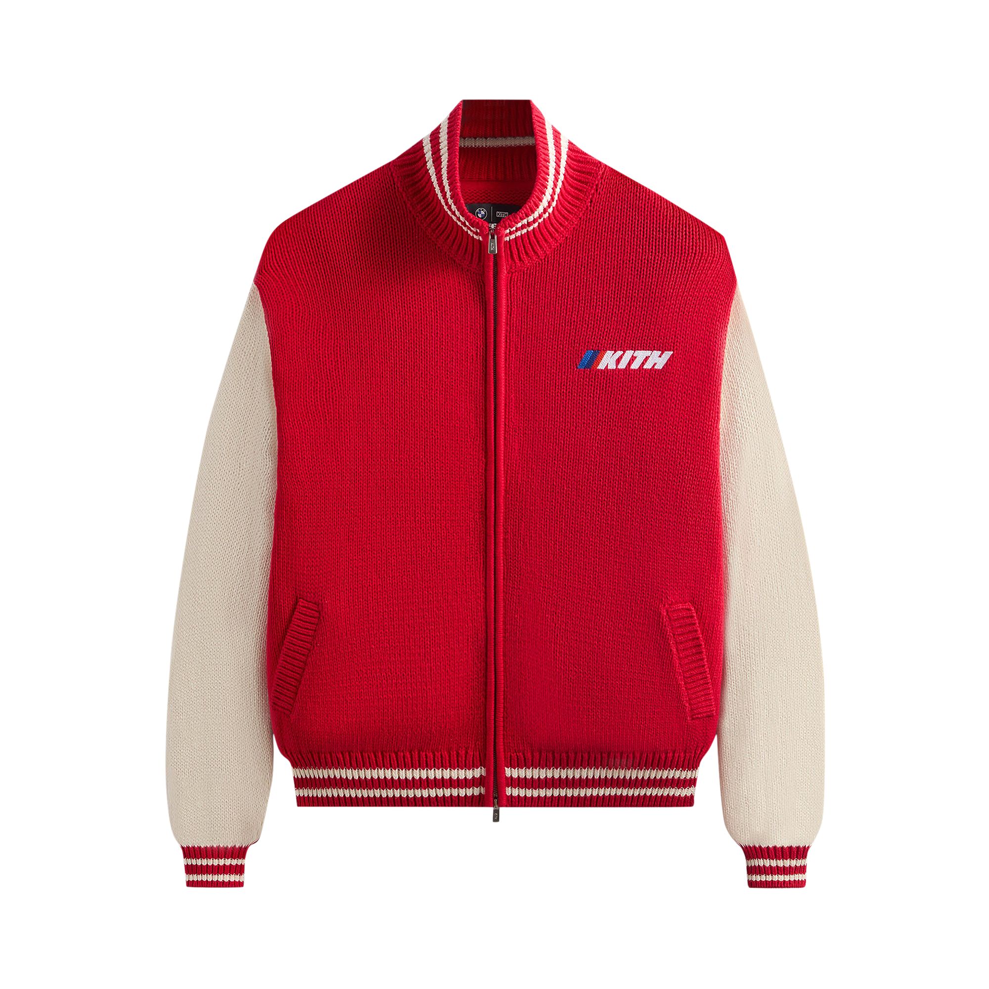 Pre-owned Kith X Bmw Wyona Full Zip Sweater 'cinnabar' | Red | Men's Size M