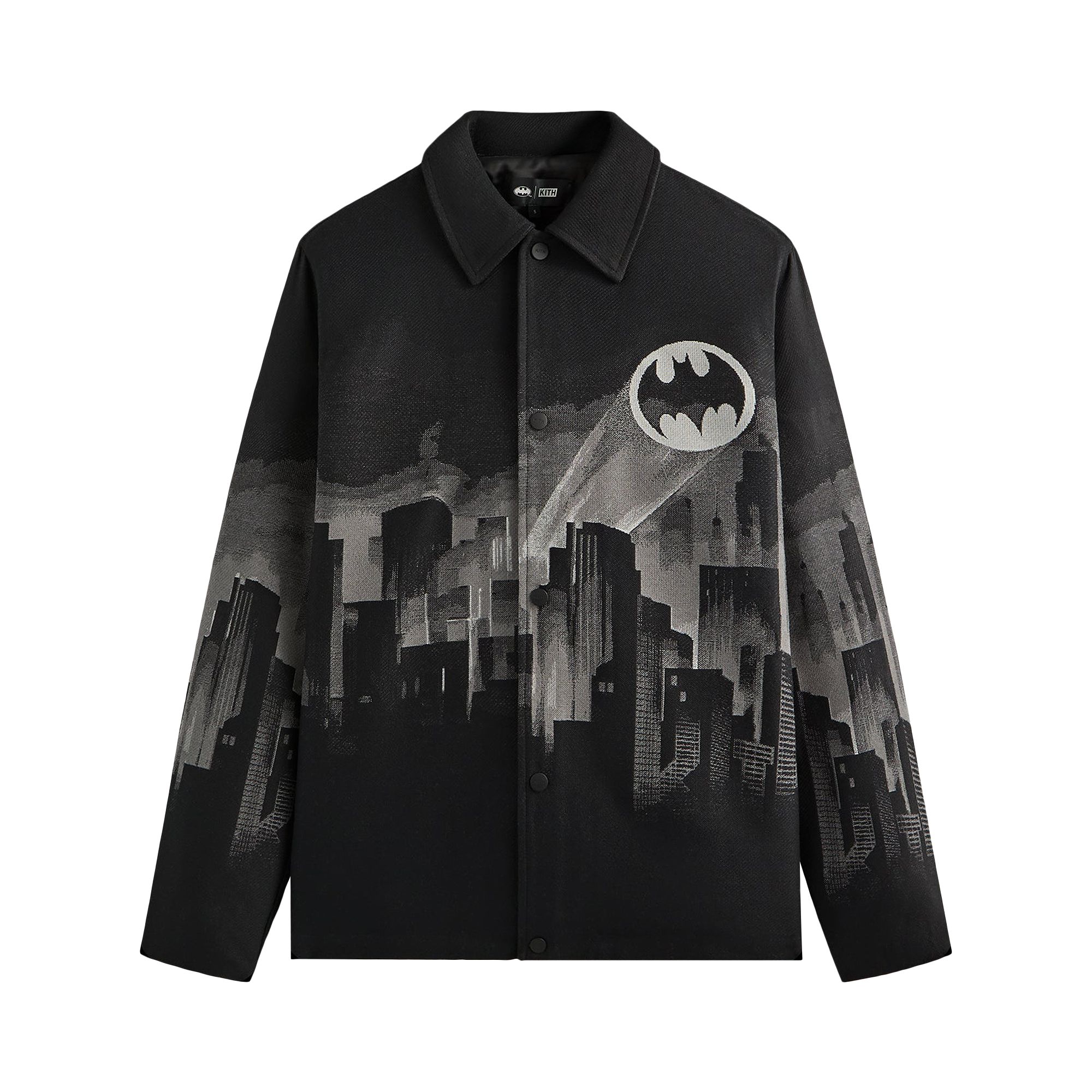 Pre-owned Kith X Batman Signal Tapestry Coaches Jacket 'black' | Men's Size L