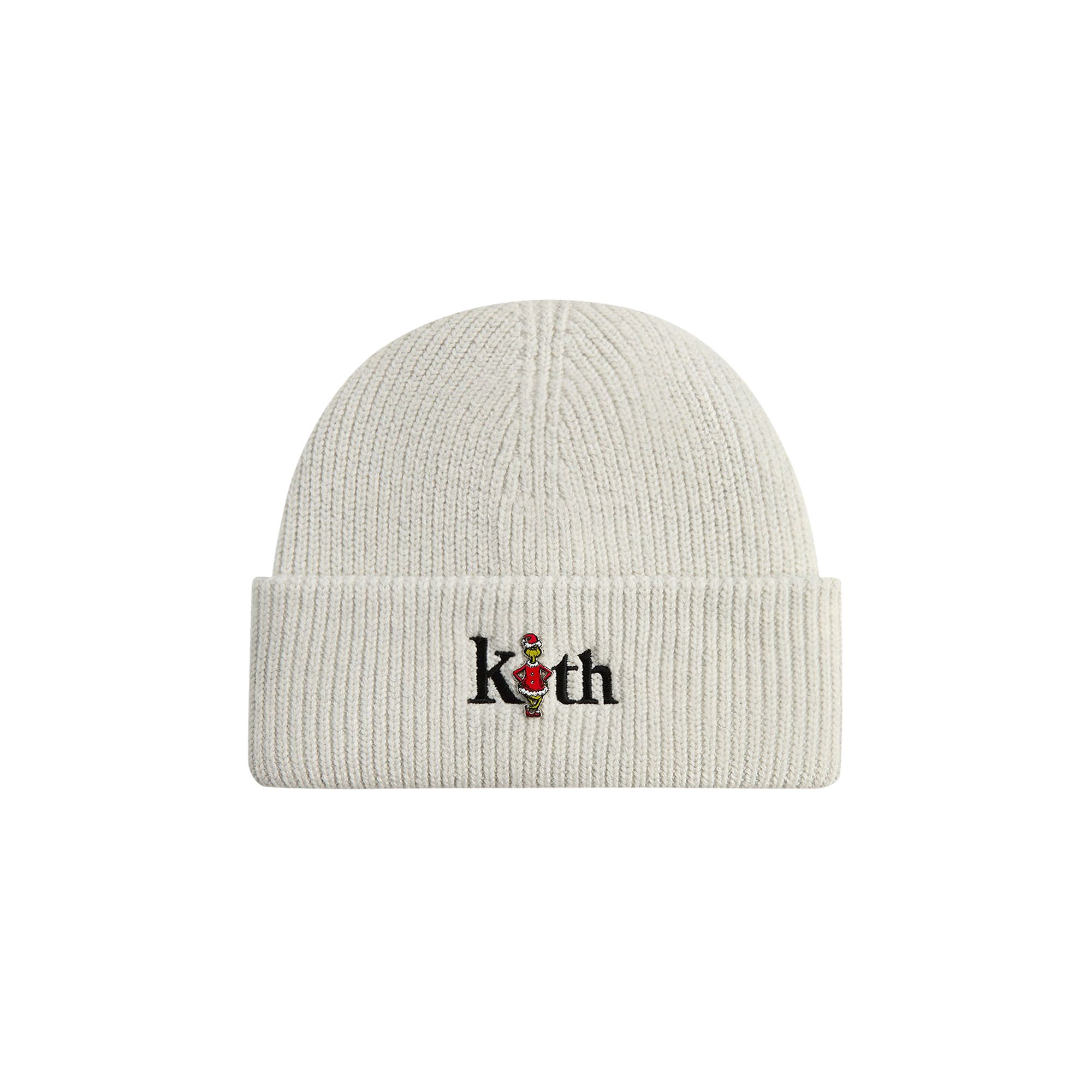 Pre-owned Kith X The Grinch Mia Beanie 'light Heather Grey' | Cream | Men's Size Onesize