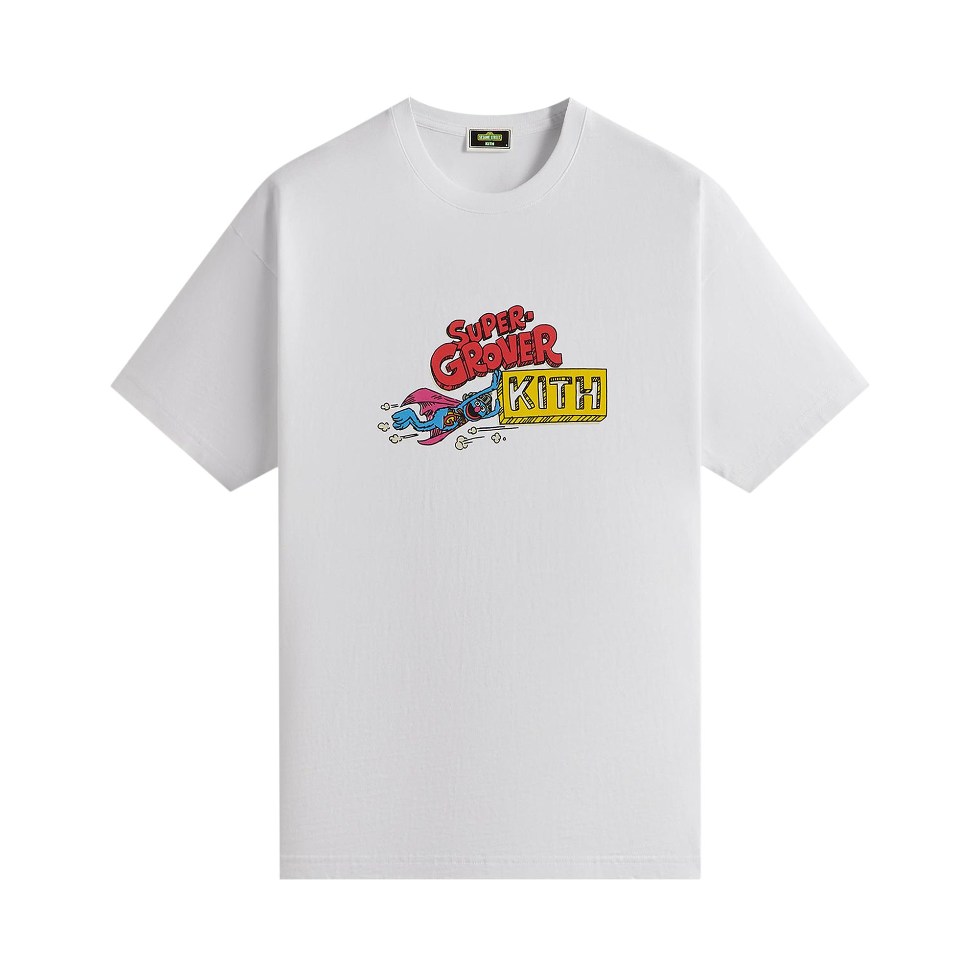 Pre-owned Kith X Sesame Street Super Grover Sketch Tee 'white' | Men's Size L