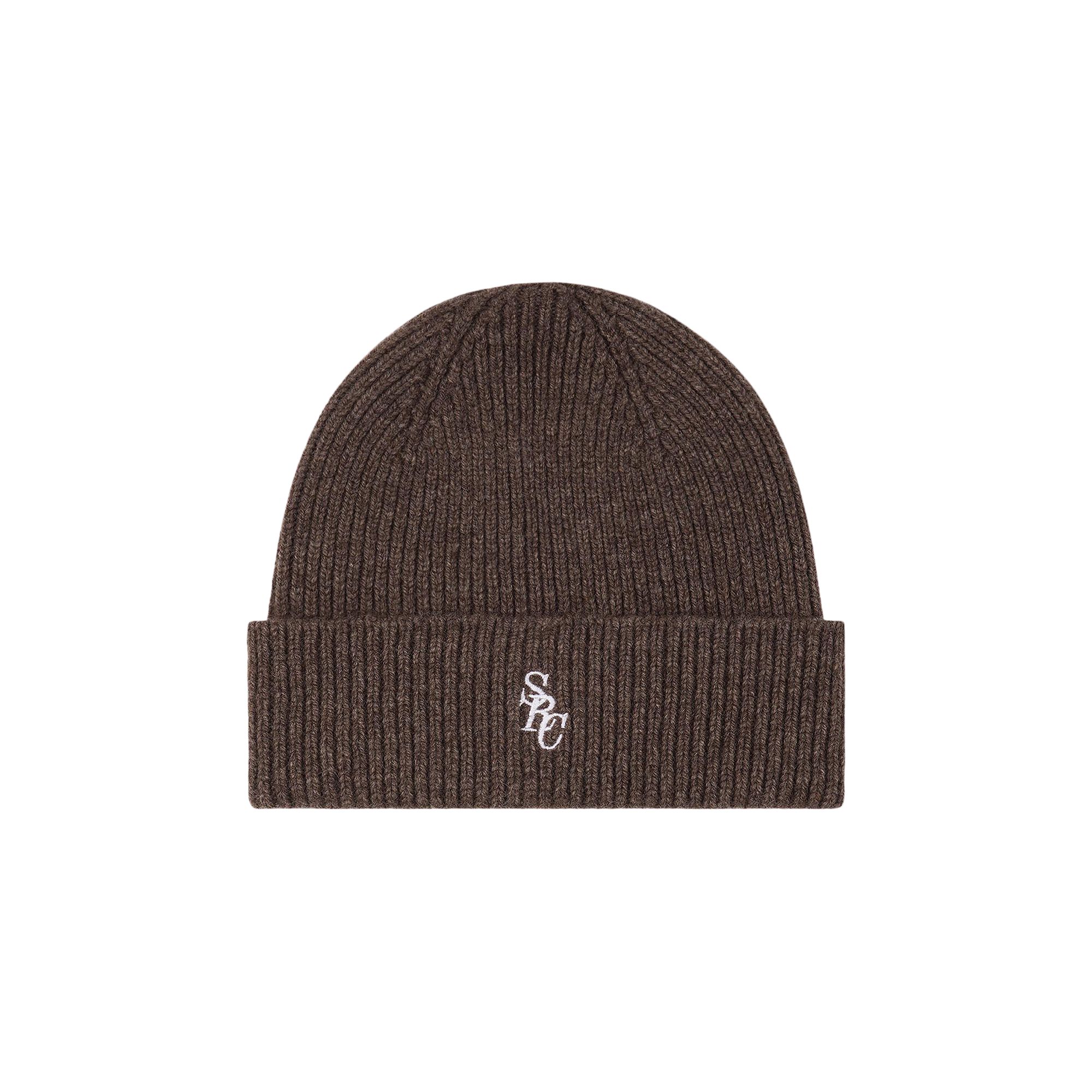 Pre-owned Sporty And Rich Sporty & Rich Src Wool Beanie 'chocolate' | Brown | Men's Size Onesize
