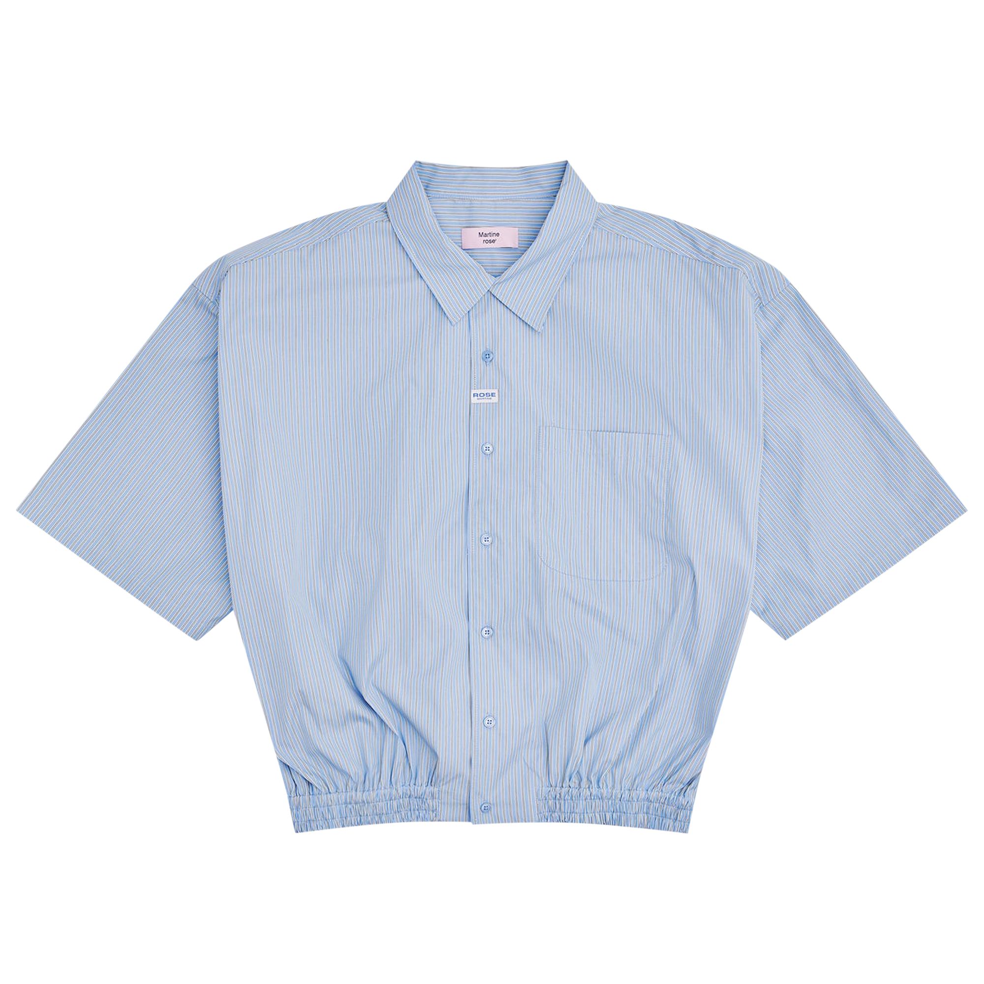Pre-owned Martine Rose Shockcord Shirt 'blue/white Stripe' | Men's Size L