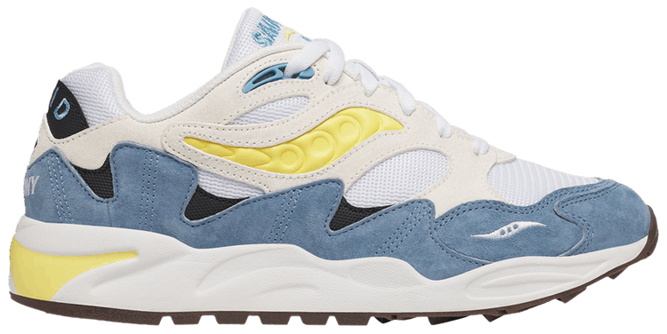 Grid Shadow 2 Essential White Yellow Light Blue